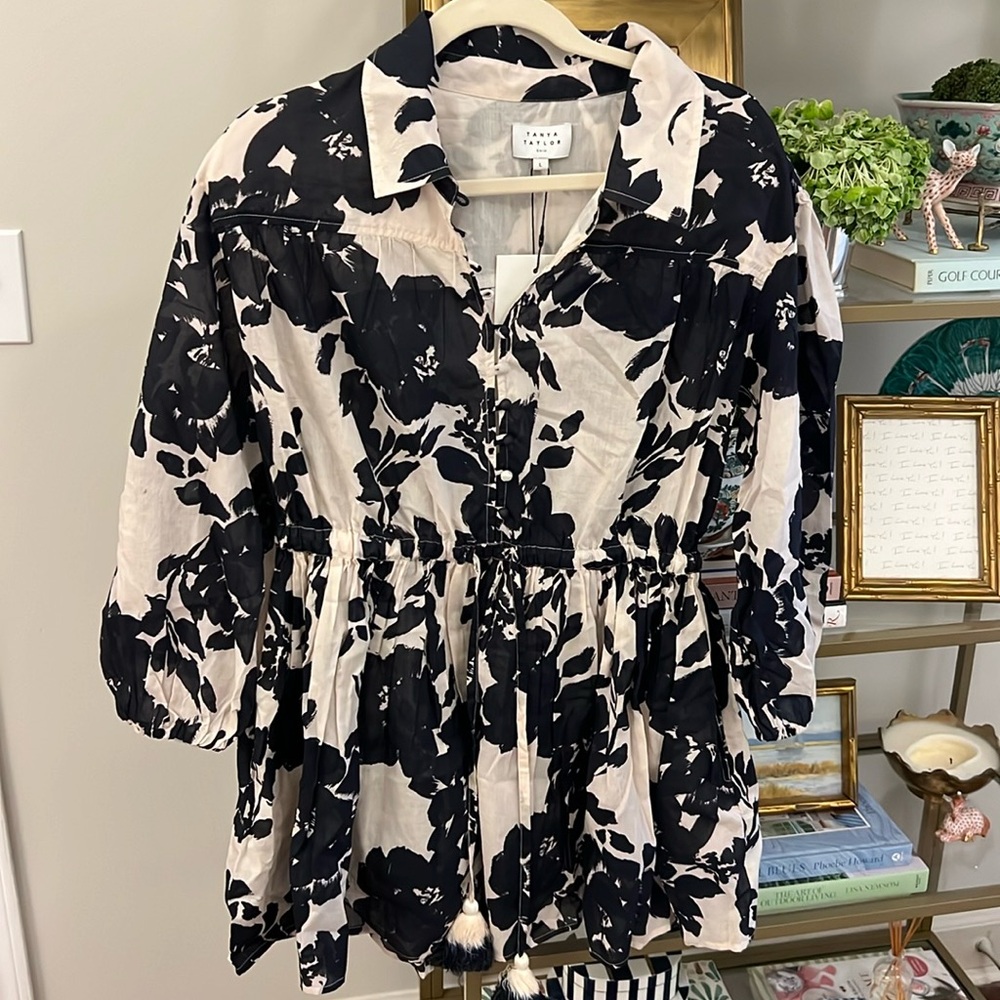 Tanya Taylor Imani Printed Cotton Voile Minidress